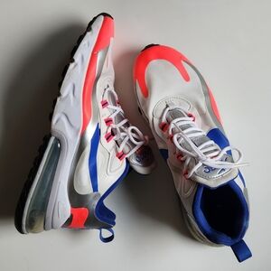 Nike air max 270 react - White, pink, and Blue sneakers